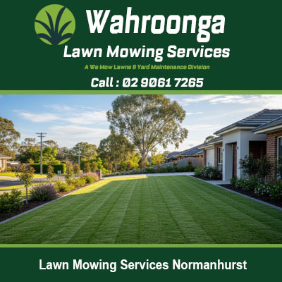 Freshly mowed lawn with perfect striped pattern at residential home in Normanhurst NSW