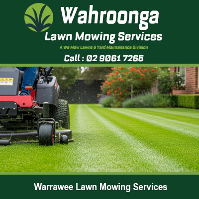 Expert lawn care services using ride on mower for beautiful gardens in Warrawee NSW area